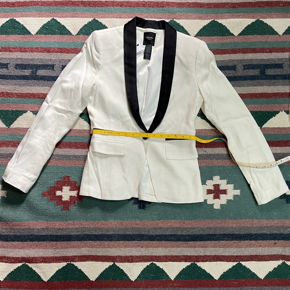 SMYTHE White linen blazer